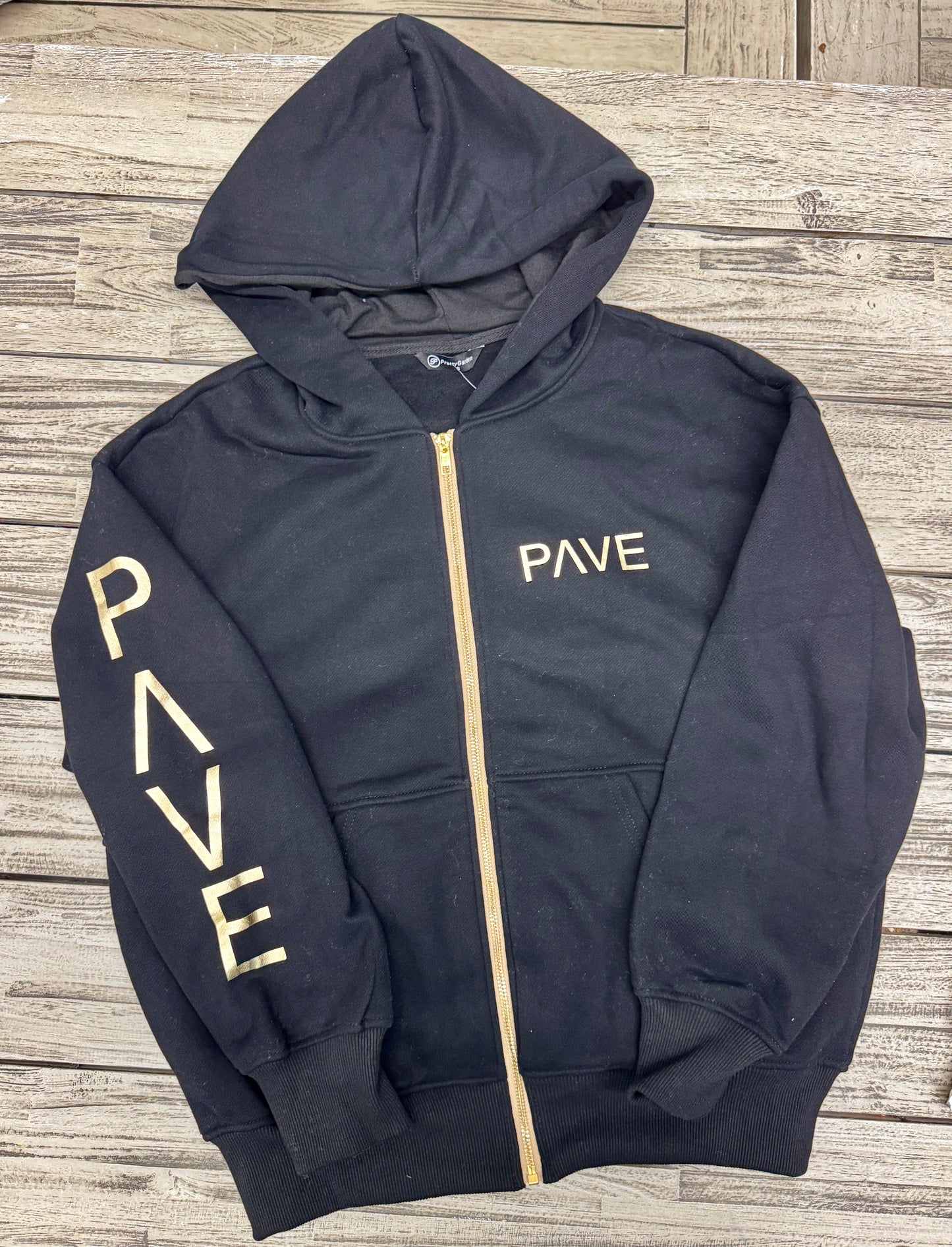 Gold Zip Up Sweatshirt