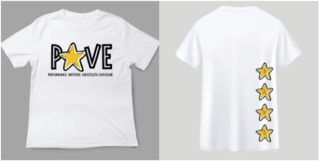 White PAVE Star Tee